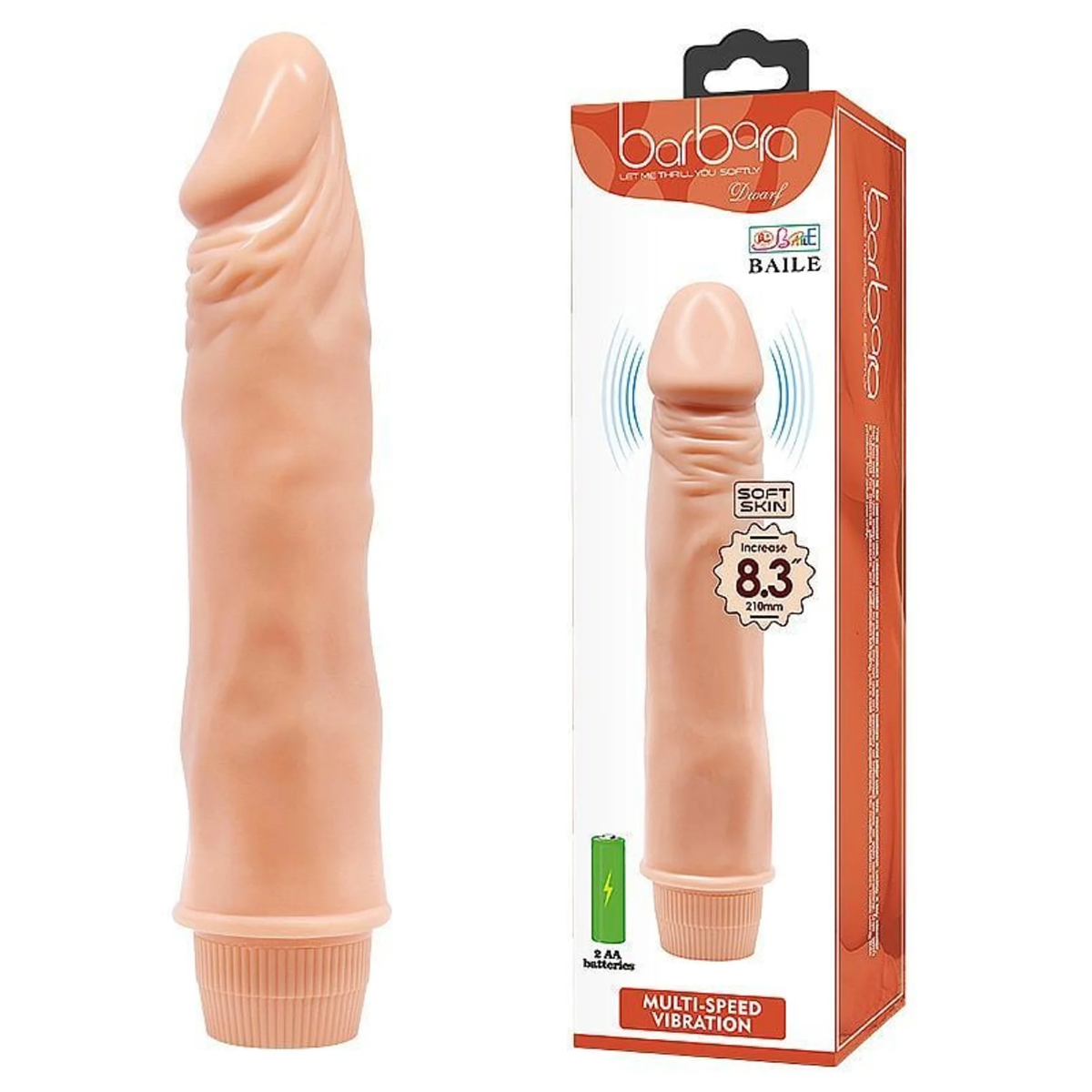 Prótese Cock Com Vibro Bege 21,5 x 4 Cm - Vibe Toys
