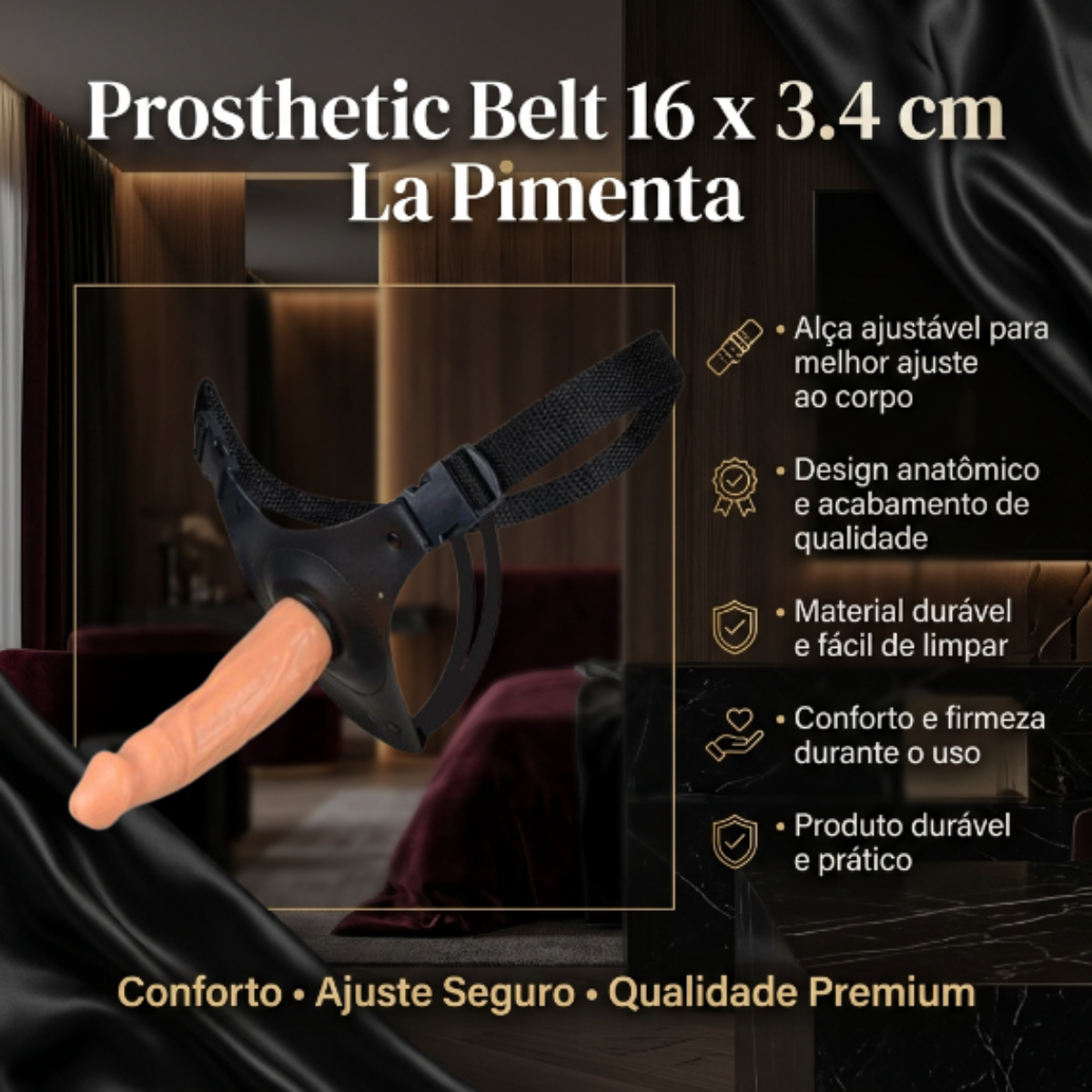Cinta com Protese de 16 x 3,4 Cm - La Pimenta