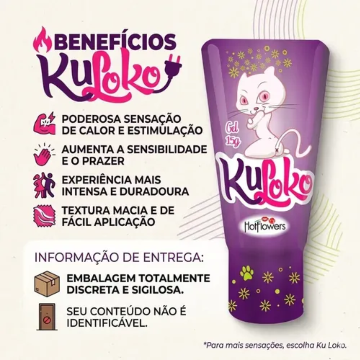 Gel Lubrificante Anal Kuloko 15g - Hot Flowers