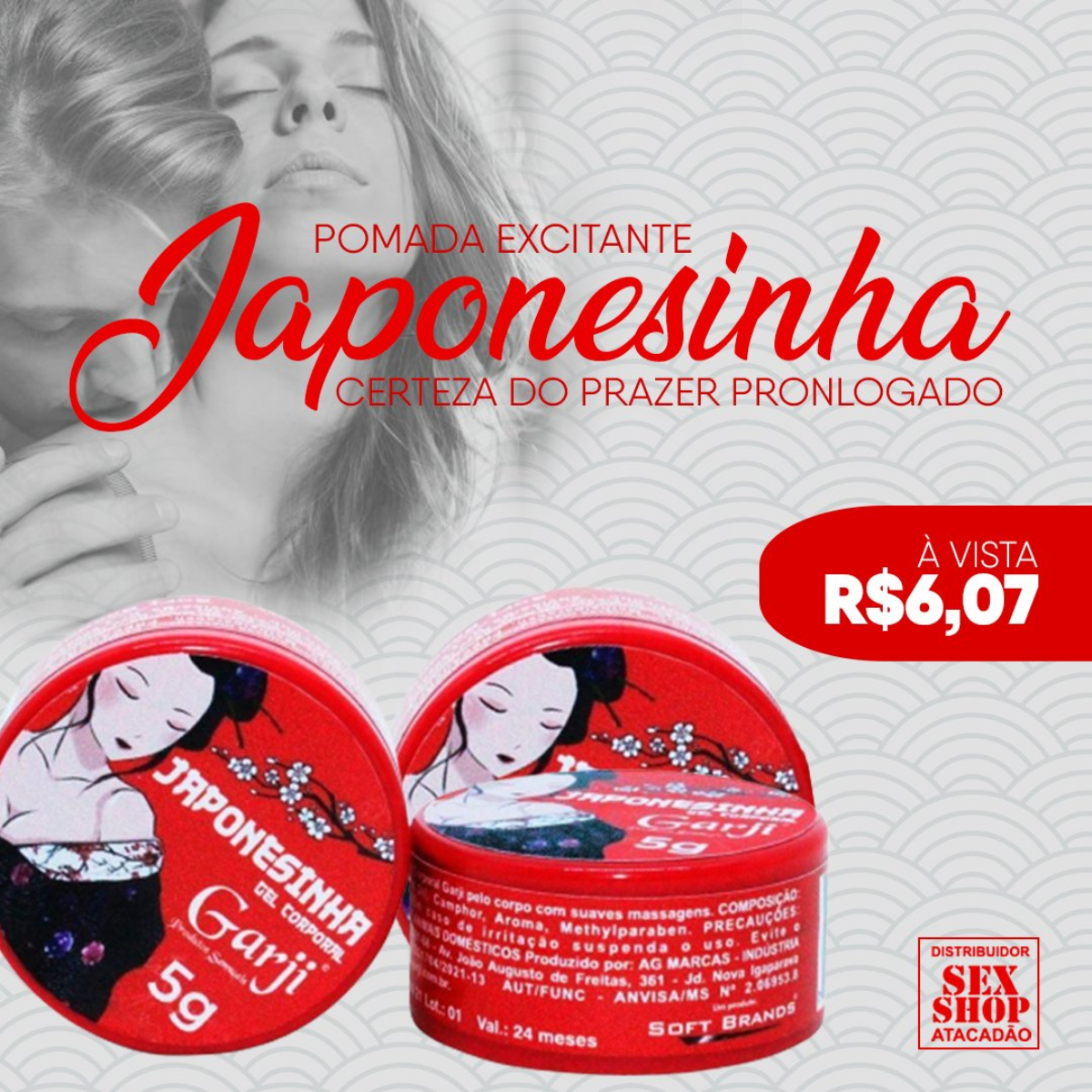 Pomada excitante Japonesinha 5g - Garji