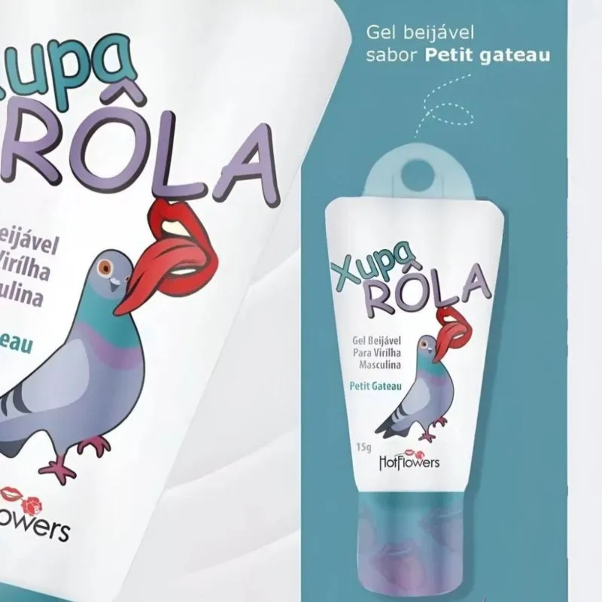 Gel Beijavel Xupa Rola 15g - Hot Flowers