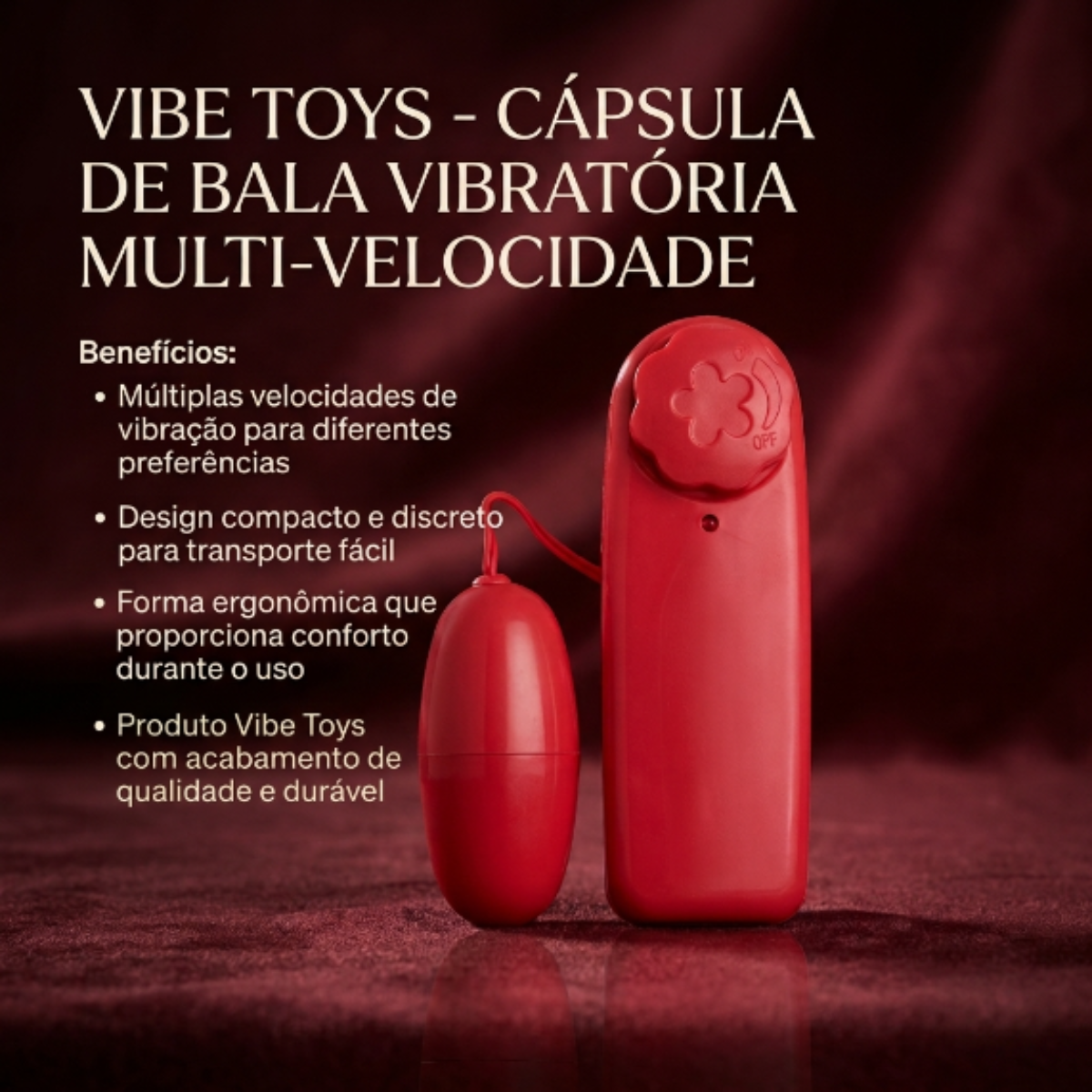 Bullet Capsula Vibratoria com Multi Velocidade - Vibe Toys
