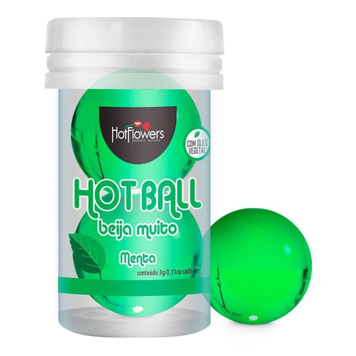 Hot Ball Beija Muito 2un - Hot Flowers sabor: menta