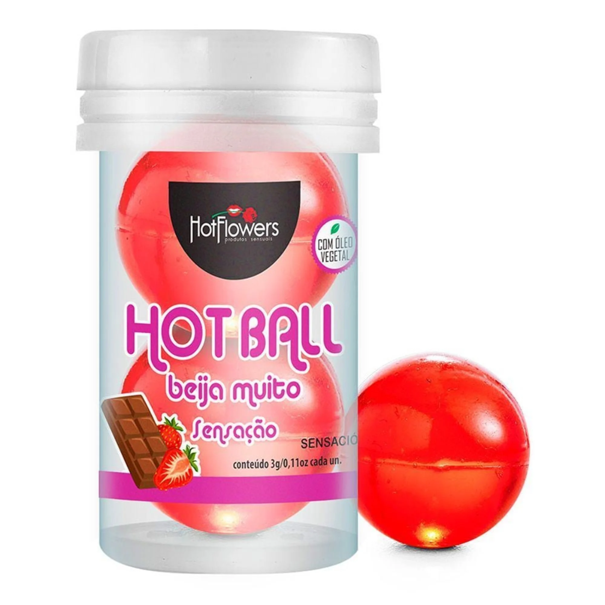 Hot Ball Beija Muito 2un - Hot Flowers sabor: sensação