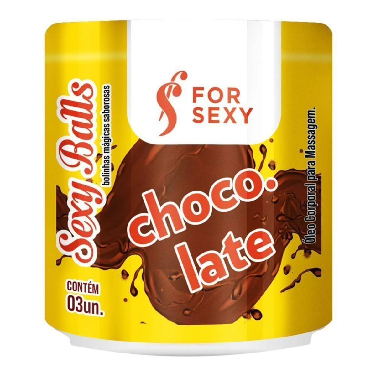Sexy Ball com Oleo Corporal 3un - Forsexy sabor: chocolate
