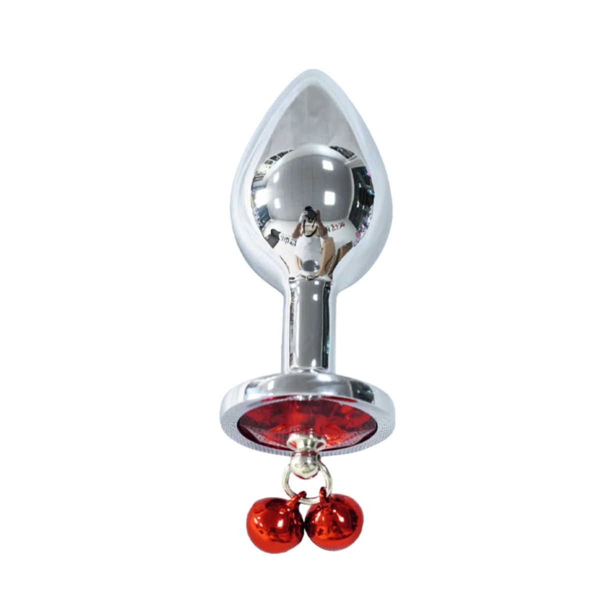 Plug Anal Metal Pequeno Com Sino E Pedra Vermelho - Vibe Toys