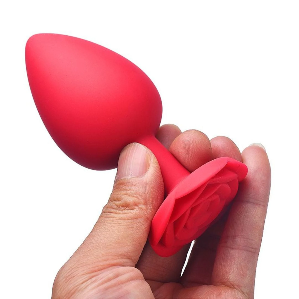 Plug Anal Em Silicone Pequeno Com Formato De Rosa 7 X 2,5cm Sl