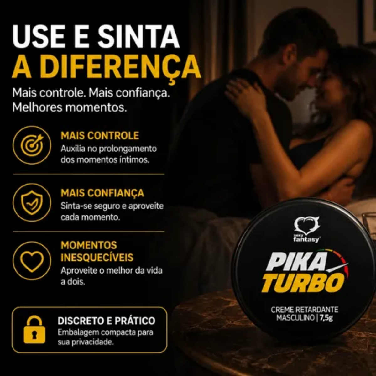 Creme Retardante Masculino Pika Turbo 7,5g - Sexy Fantasy