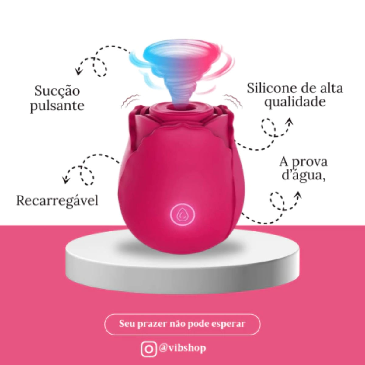 Massageador Formato De Flor 7 Modos De Pulsação E Pulsação - Vibe Toys