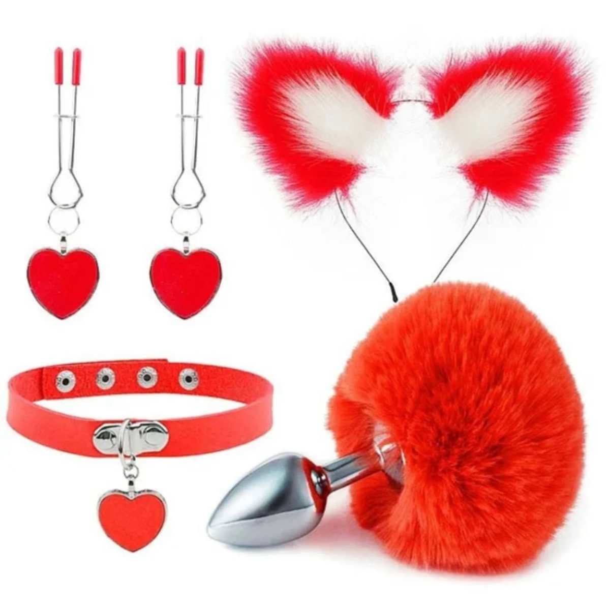 Kit Acessórios Eróticos Sado Pompom Com 4 - Vibe Toys