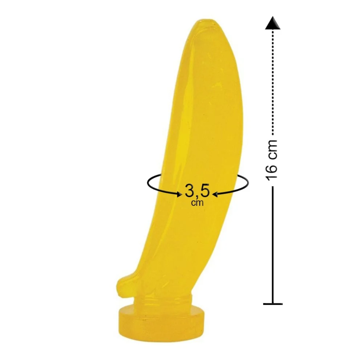 Prótese Em Formato De Banana K-fruit Toys 16 X 3,5cm - Kgel