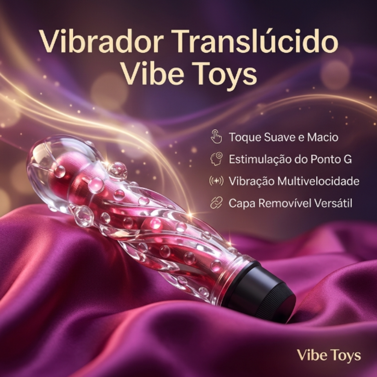 Vibrador Translúcido Com Esferas Estimuladoras - Vibe Toys