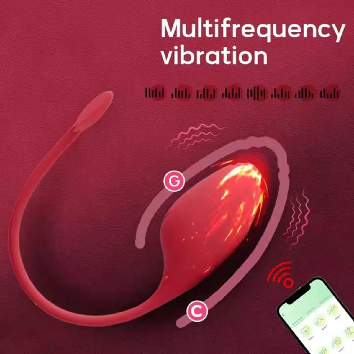 Vibrador De Casal 9 Vibrações Controle Por Aplicativo Samy - You Vibe