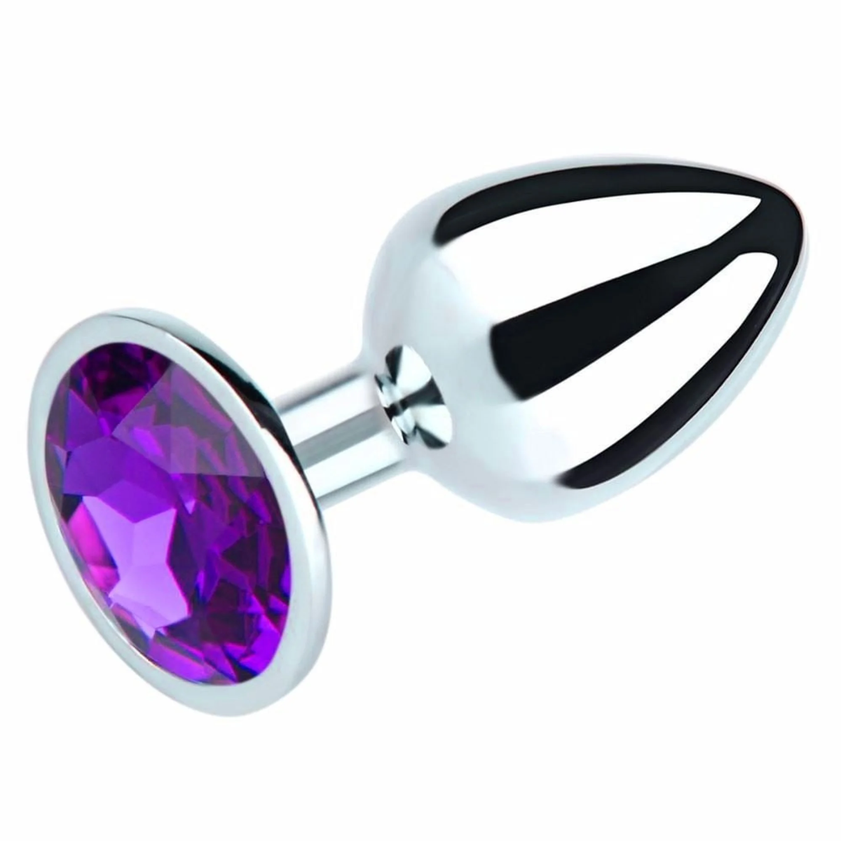 Plug Anal de Metal Com Pedra Tamanho P - Colors Cor: Roxo