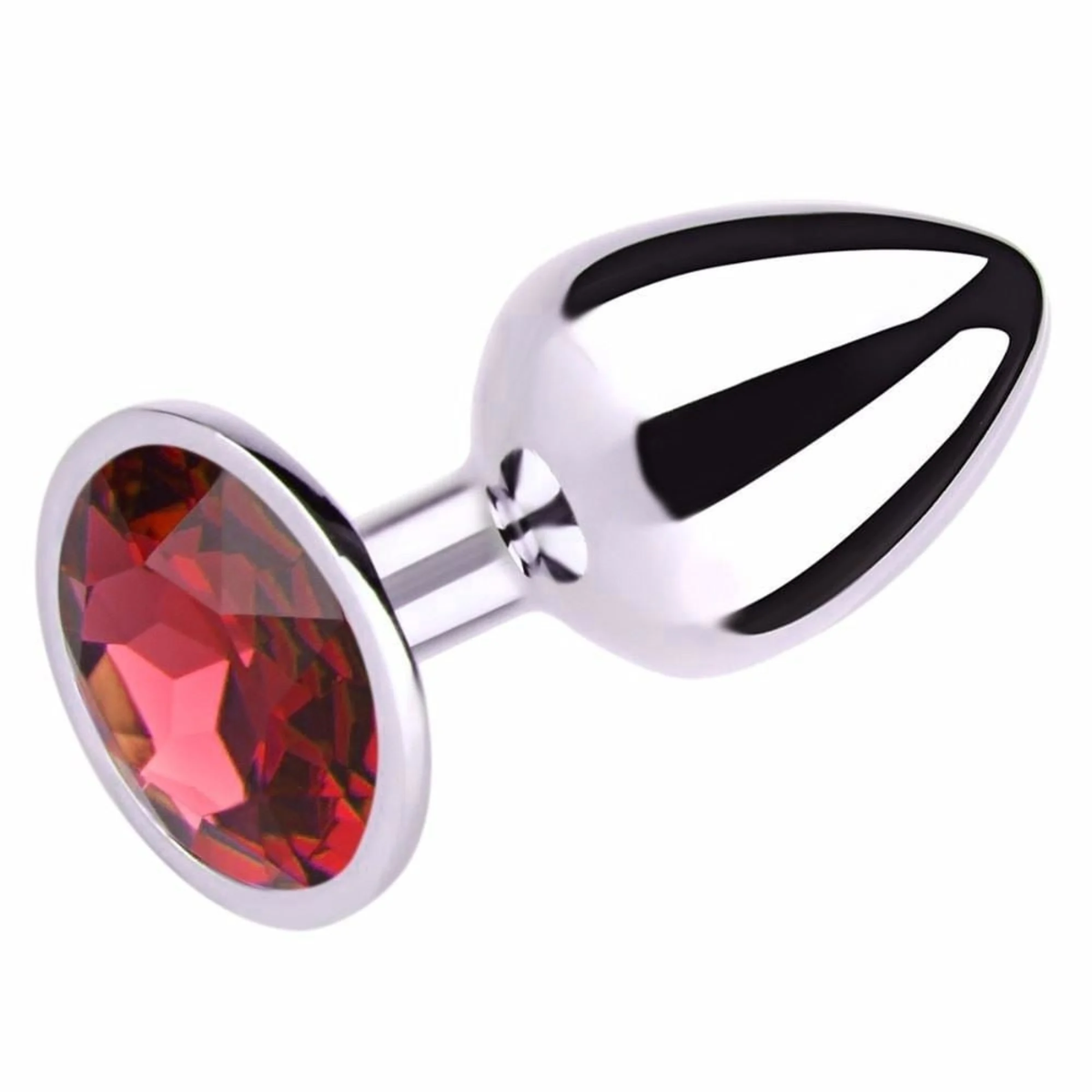 Plug Anal de Metal Com Pedra Tamanho P - Colors Cor: Vermelho