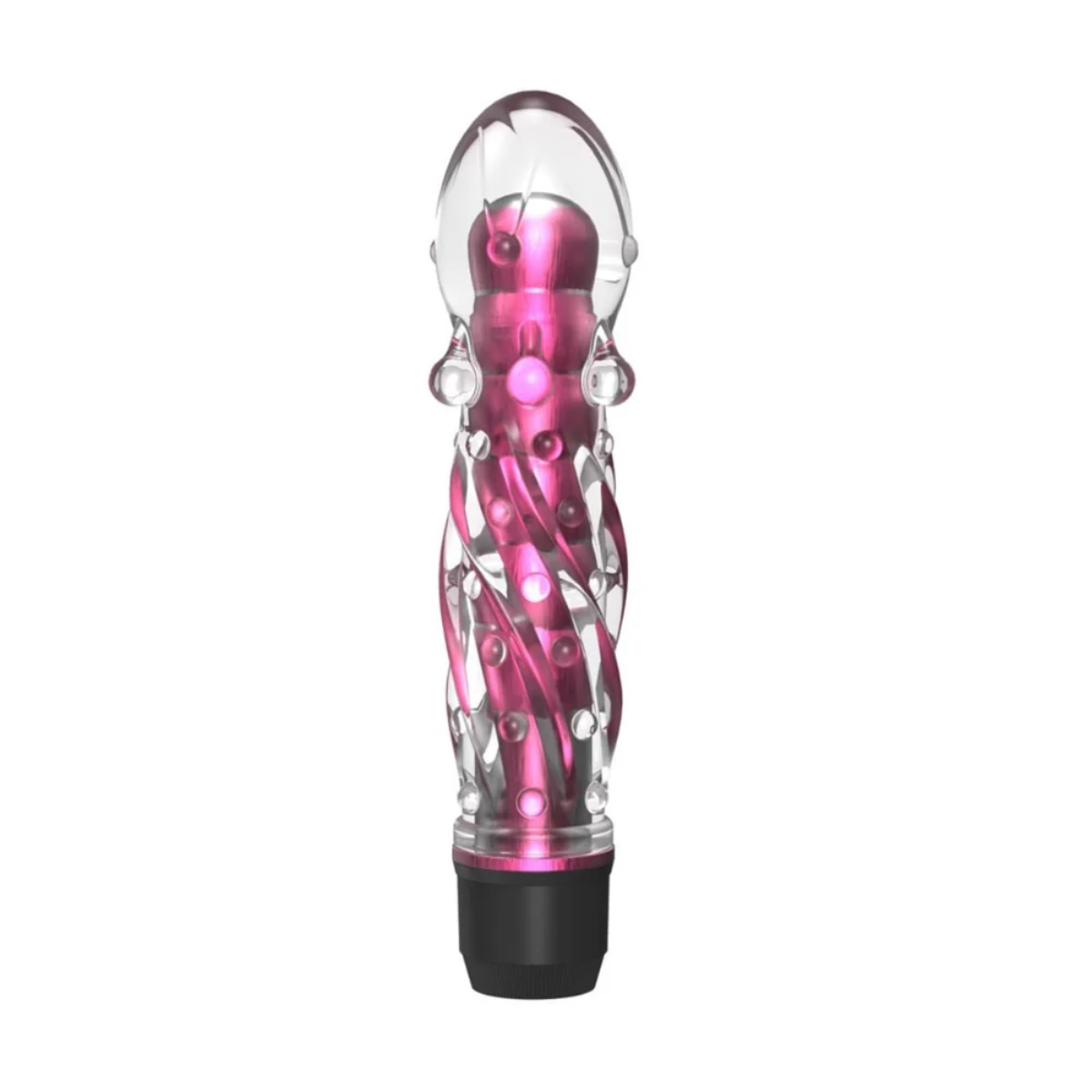 Vibrador Translúcido Com Esferas Estimuladoras - Vibe Toys cor: rosa