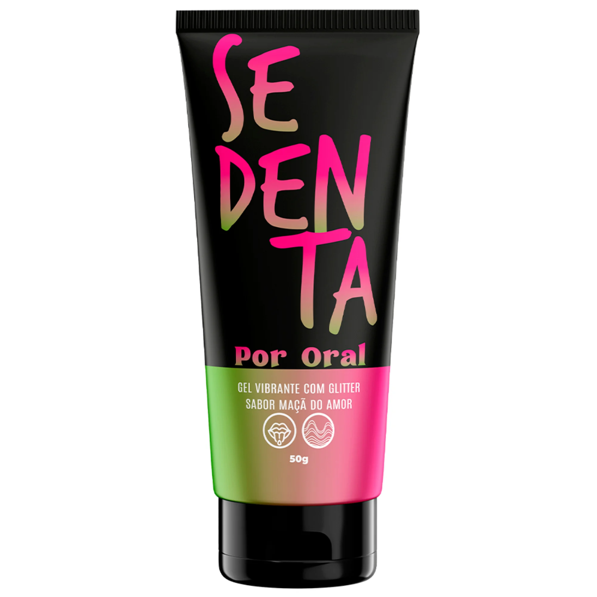 Gel Vibrante Com Glitter Sedenta Por Oral 50g - Pepper Blend sabor: maçã do amor