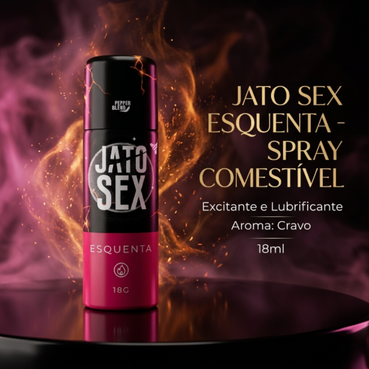 Gel Excitante Esquenta Jato Sex 18ml - Pepper Blend