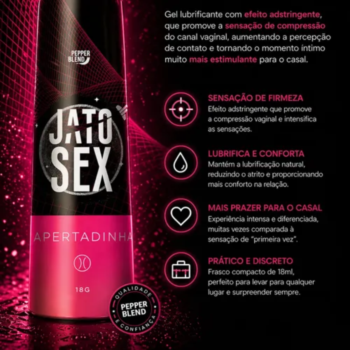 Apertadinha Comestivel Jato Sex 18ml - Pepper Blend