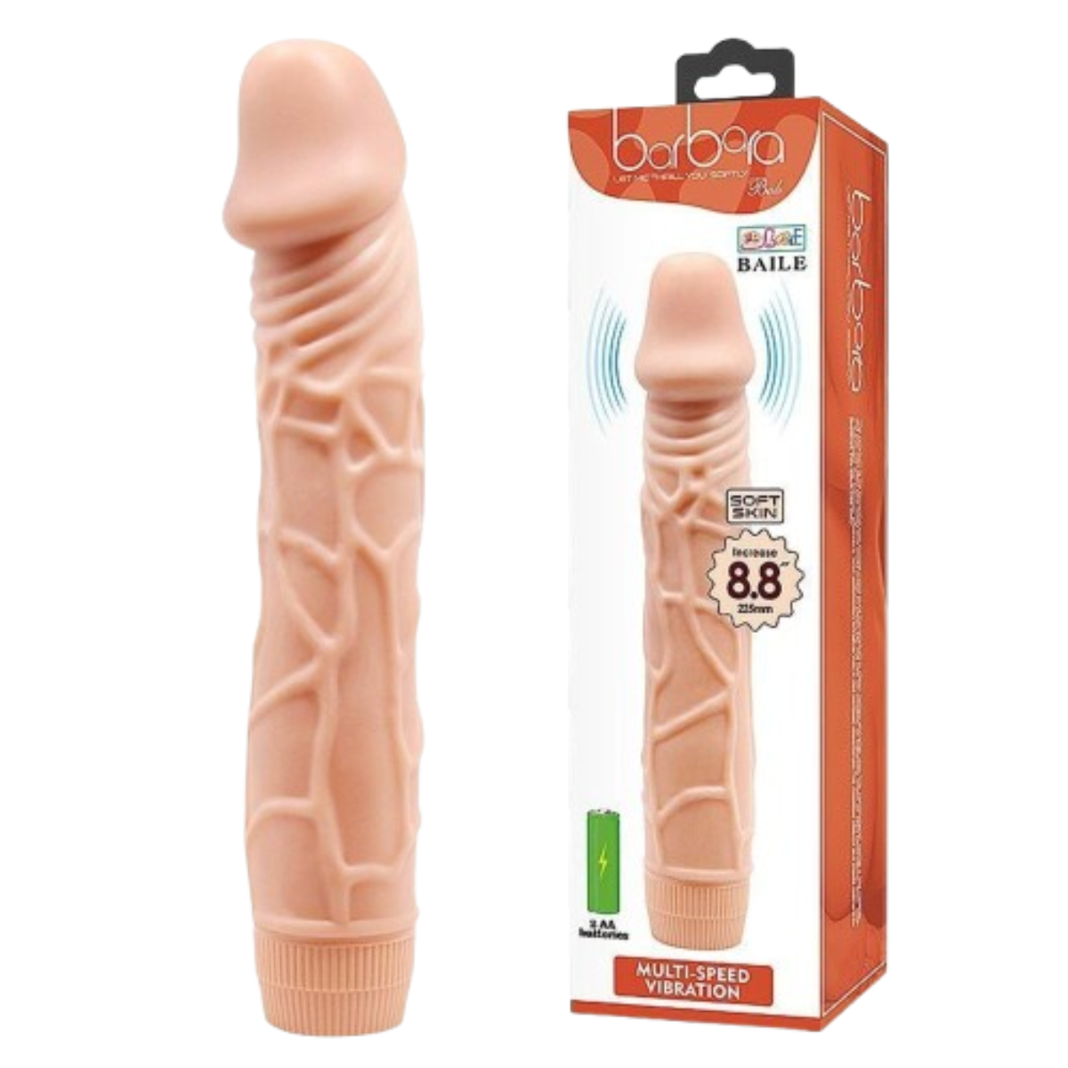 Prótese Realística Bob 8.8 Com Vibro 22,5 X 4,5cm - Vibe Toys