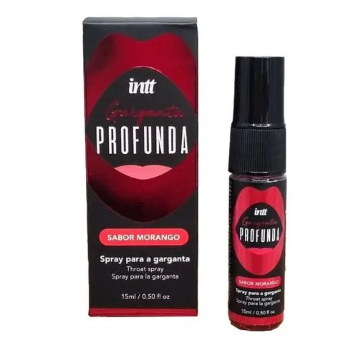 Spray Dessensibilizante Oral Garganta Profunda 15ml - Intt sabor: morango