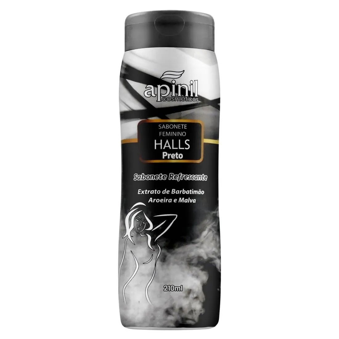 Sabonete Liquido Intimo Feminino Halls Black 200 Ml - Apinil Cosméticos